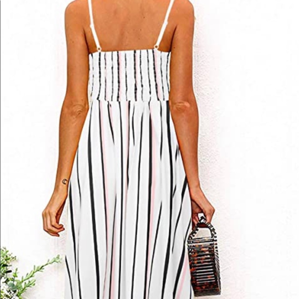 Womens petite spaghetti strap, a-line dress
